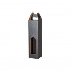 Box for one wine bottle 92*92*337mm, black