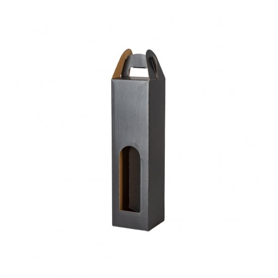 Box for one wine bottle 92*92*337mm, black