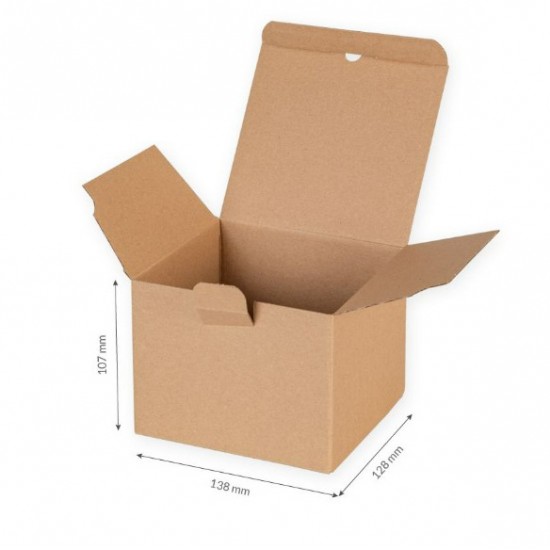 Kartona kaste 138×128×107 mm, Krūzes iepakošanai FEFCO 0215, 3 slāņu, pakomāts M