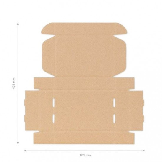 Cardboard box 200*150*50mm, FEFCO 0427, 3-layer, parcel locker - size S, + 10pcs, white color