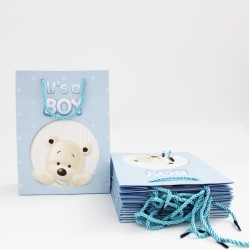 Dāvanu maiss ar virves rokturiem, BABY BOY,18*24*8,5 cm, 12gab.