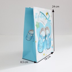 Dāvanu maiss ar virves rokturiem, BABY BOY,18*24*8,5 cm, 12gab.