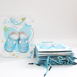 Dāvanu maiss ar virves rokturiem, BABY BOY,18*24*8,5 cm, 12gab.