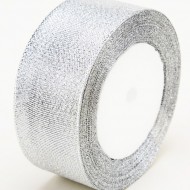 Auduma dāvanu lente 40mm/20m, "silver"