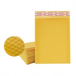 Aploksne sūtījumiem papīra ar burbuļplēvi 27*36+4cm,kr.dzeltenā