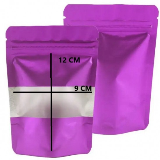 DOYPACK bag with zip-lock 9*12+3,5cm, Purple, 10pcs