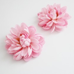 Artificial flower heads d-10cm  light pink 2pcs