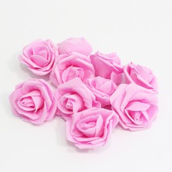 Artificial flowers decorations 6cm,10pcs, pink