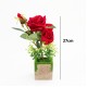 Искусственный цветок роза h27см "red"