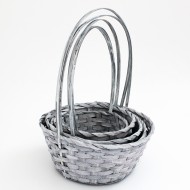 Basket set 5pcs, grey