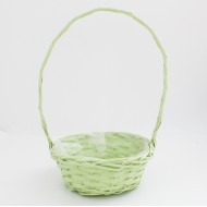 Basket with Handle, Light Green, 24×H10/40 cm 1pcs
