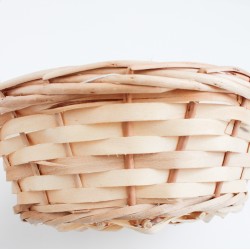 Basket with Handle, Natural, 24×H10/40 cm 1pcs