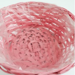 Basket with Handle, Light Pink, 24×H10/40 cm 1pcs