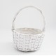 Basket with Handle, White, 20×18×H11/28 cm., 1pcs.