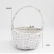 Basket with Handle, White, 20×18×H11/28 cm., 1pcs.