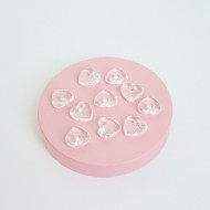 Plastic beads hearts 2.5cm, 10pcs