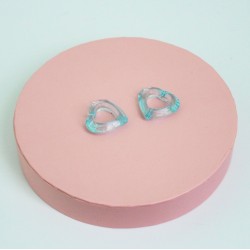 Beads heart 2.5*2.5cm ,2pcs