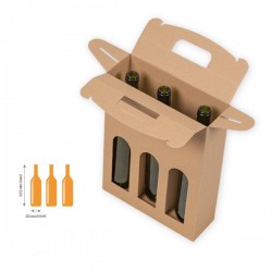 Box for three wine bottles 259*88*337mm