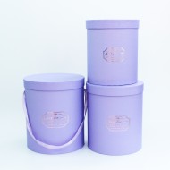 Шляпные коробки JUST FOR YOU набор из 3шт. XXL, "violet"