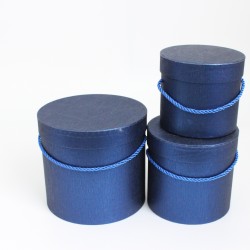 Шляпные коробки набор из 3шт. "shine blue"