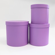 Flower boxes set 3pcs, violet