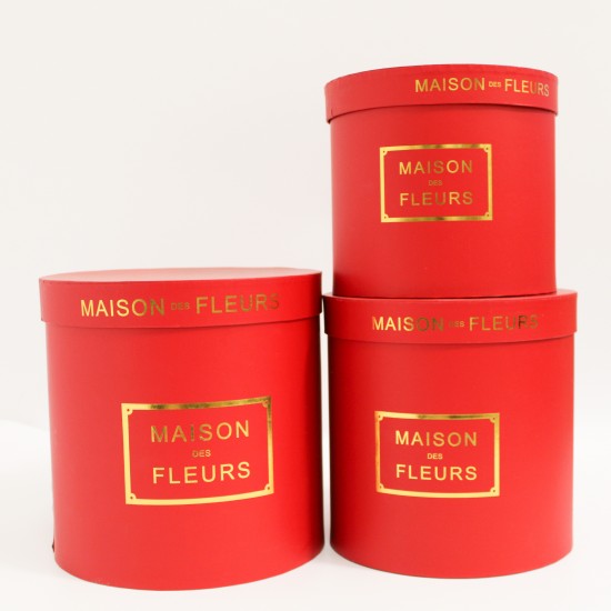 Ziedu kastes MAISON des FLEURS kompleks,3gab., "red"