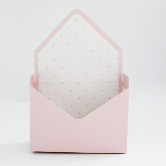 Flower box envelope  M size, 1pcs, pink