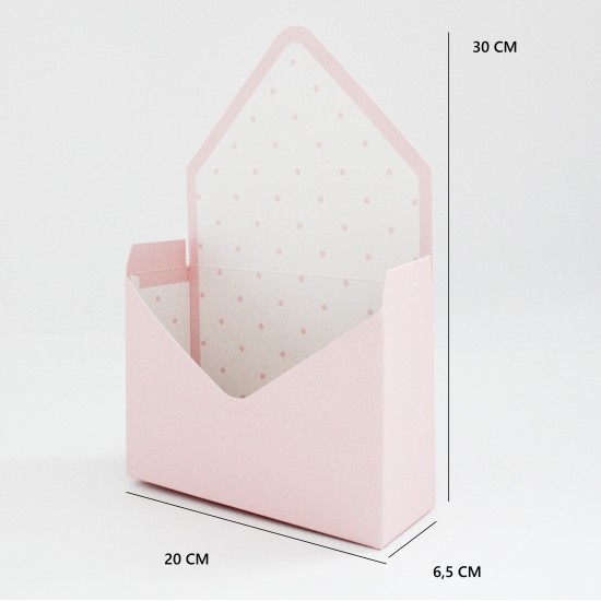 Flower box envelope  M size, 1pcs, pink