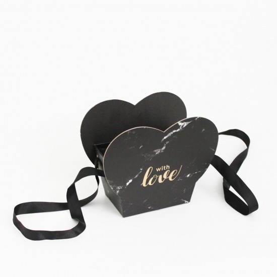 lower box WITH LOVE black marble 1pcs