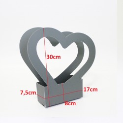 Box heart 1pcs, grey