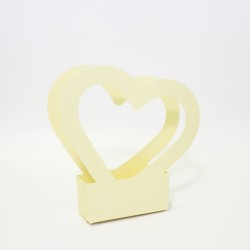 Box heart 1pcs, light yellow