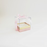 Подарочная коробка 14*14cm,  "pink"