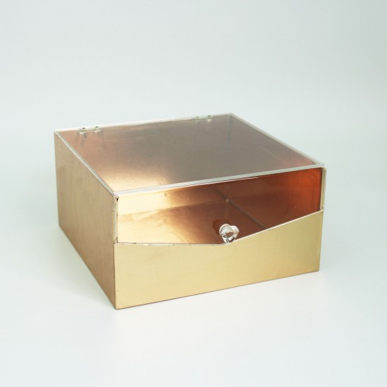 Gift and flowers box 11*23*23cm gold