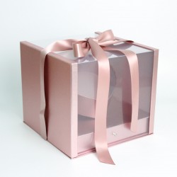 Gift and flowers box 23*26*26cm rose gold
