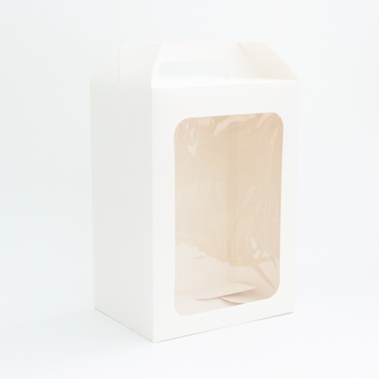 Saliekama baltā kaste ar logu 18*25*35cm 1gab.