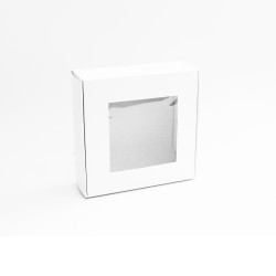 Boxes with window 20*20*8cm, 10 pcs, white