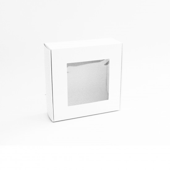 Boxes with window 20*20*8cm, 10 pcs, white