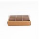 Gift box with transparent  cover 24*17*10cm, brown 12pcs