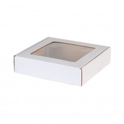 Коробка с окном 200*200*50мм цвет белый FEFCO 0427