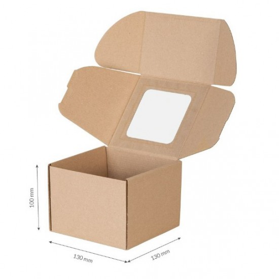 Boxes with window 130*130*100mm FEFCO 0427