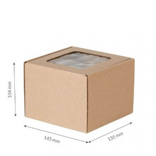 Boxes with window 130*130*100mm FEFCO 0427