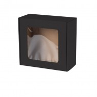 Boxes with window 200*200*10mm black FEFCO 0427
