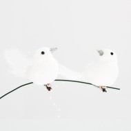 Dekoratīvais putniņš 2gab, "white"