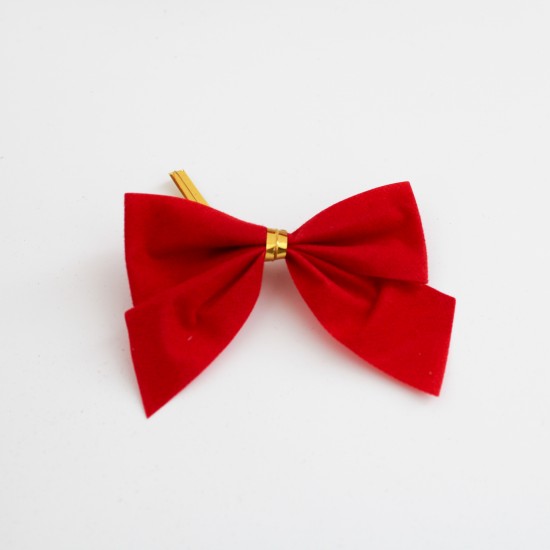 Christmas Tree Ribbon Bow  12 pcs, red