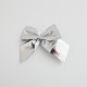 Christmas Tree Ribbon Bow  12 pcs, silver