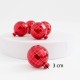 Decorative ball,d-3cm, 5pcs, red