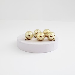 Decorative ball,d-3cm, 5pcs, gold