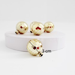 Decorative ball,d-3cm, 5pcs, gold