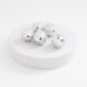 Decorative ball,d-2,5cm, 5pcs, silver