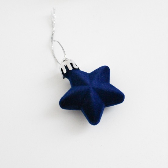 Decorative Christmas Star, 12 pcs, blue